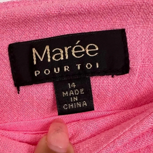 MAREE Pour Toi Pink High low Maxi Skirt size 14 - Picture 7 of 8